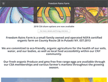 Tablet Screenshot of freedomrainsfarm.com